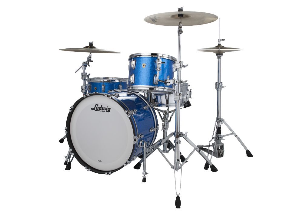 Ludwig Classic Maple Fab Blue Sparkle Standard Rock II