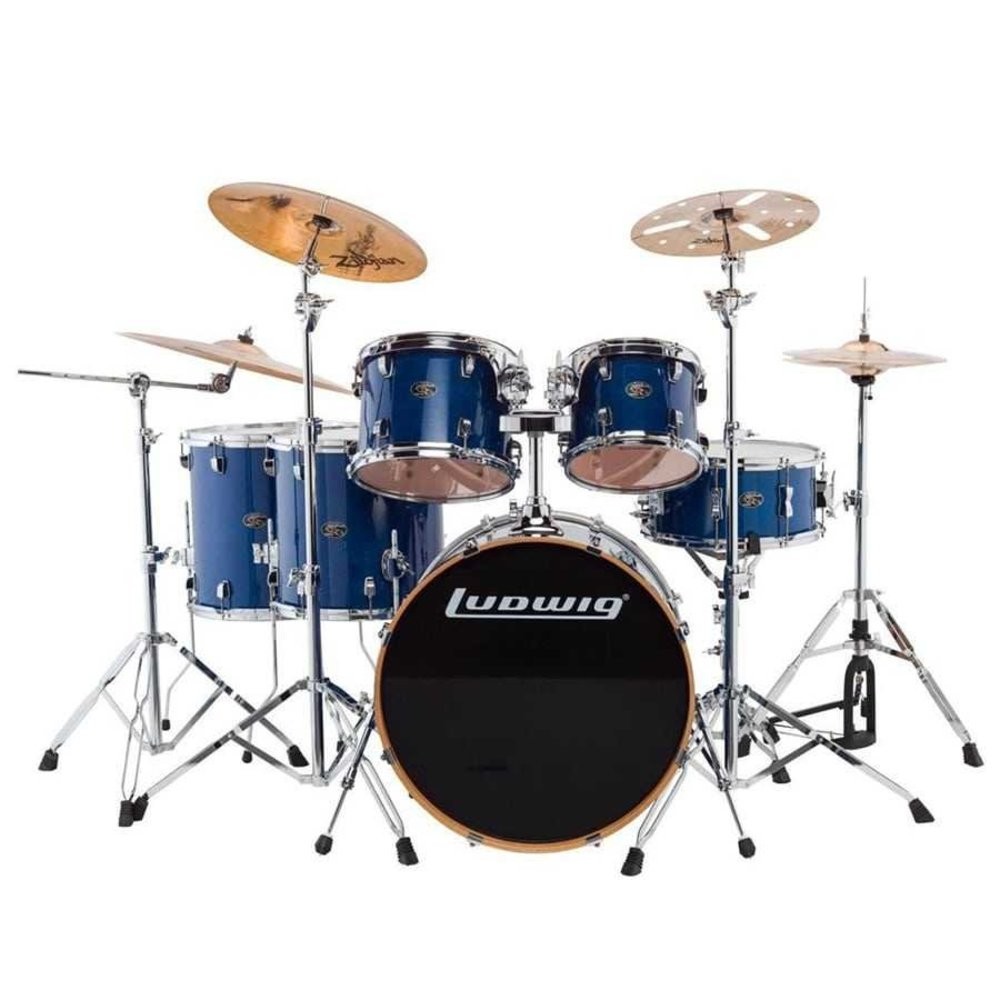 Ludwig Evolution Maple 6-piece Shell Pack 22 - Transparent Blue