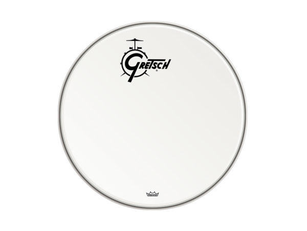 Gretsch GRDHCW22 Logo Bass Drum Head Ambassador White Coated 22