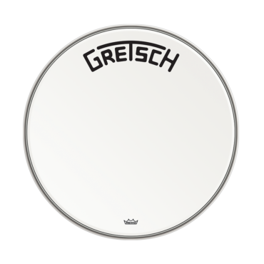 Gretsch GRDHCW22B Broadkaster Logo Bass Drum Head Ambassador White Coated 22"