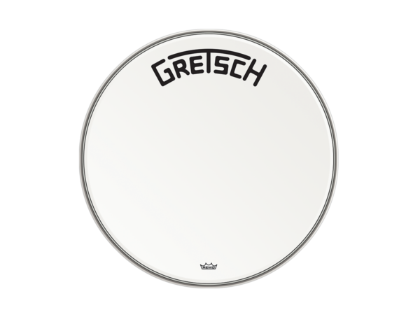 Gretsch GRDHCW22B Broadkaster Logo Bass Drum Head Ambassador White Coated 22"