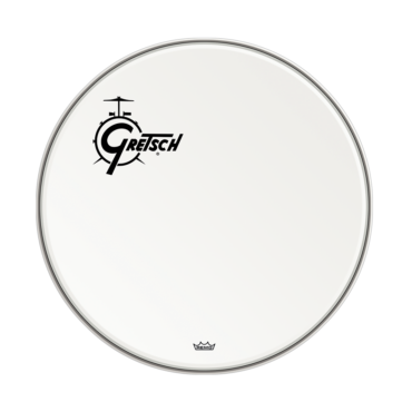 Gretsch GRDHCW22O Offset Logo Bass Drum Head Ambassador White Coated 22″