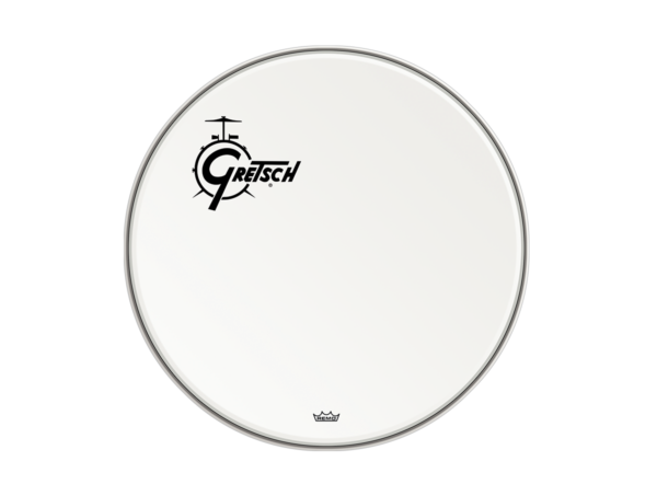 Gretsch GRDHCW22O Offset Logo Bass Drum Head Ambassador White Coated 22″